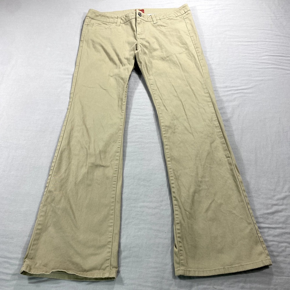 Dickies Pants Womens‎ 15 Breige Khaki Chino Bootcut Stretch Trousers 34x31
